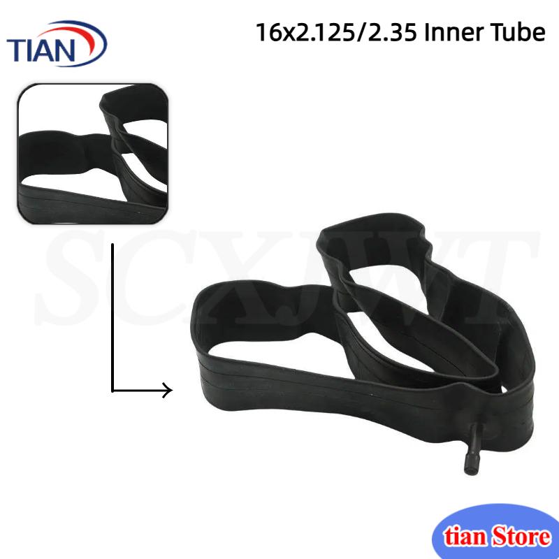 Mountain Biking Tube - Butylrubber binnenband 16x2.125/2.35 binnenband met rechte